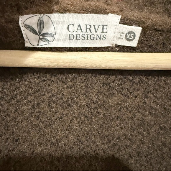 CARVE DESIGNS Durango Plush Cardigan Dark Brown Birdseye Pockets Size XS - Picture 6 of 8